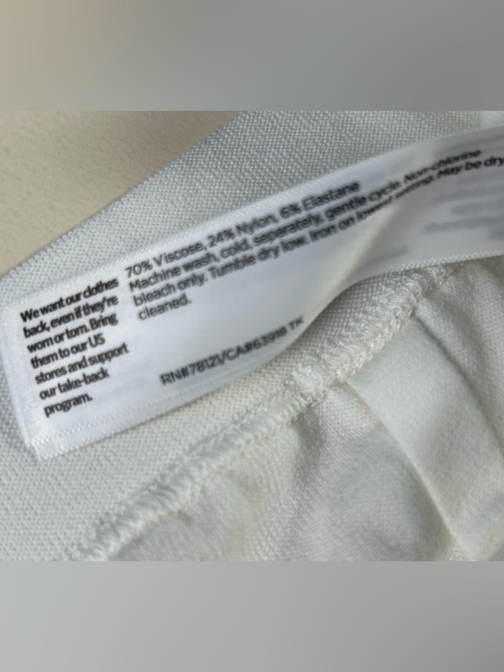 Eileen Fisher White Cropped Wide-Leg Pants 70% viscose size L - Picture 8 of 10